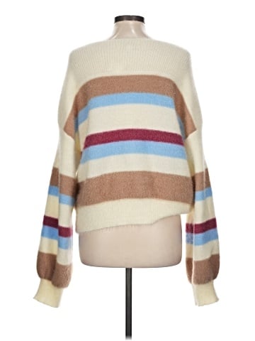 Flat White Pullover Sweater (view 2)