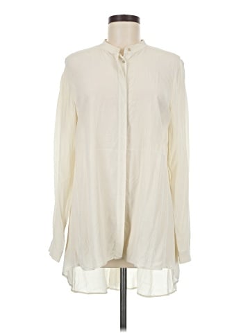 Eileen Fisher Long Sleeve Silk Top - front