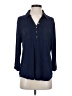 Chico's Blue 3/4 Sleeve Blouse Size Lg (2) - photo 1