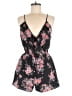 Full Tilt 100% Polyester Floral Black Romper Size M - photo 1