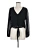 WAYF 100% Polyester Black Long Sleeve Blouse Size M - photo 1