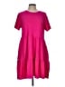 Gap Solid Pink Casual Dress Size L - photo 1