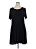 Impressions Solid Black Casual Dress Size 1X - photo 1