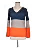 Unbranded Color Block Orange Pullover Sweater Size L - photo 1
