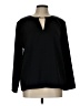 Ann Taylor 100% Polyester Black Long Sleeve Blouse Size L - photo 1