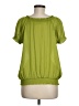Apt. 9 100% Polyester Green Short Sleeve Blouse Size M (petite) - photo 2