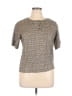 Norton McNaughton Brown Short Sleeve Blouse Size 14 - photo 1