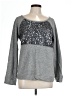 Express 100% Cotton Metallic Silver Sweatshirt Size L - photo 1