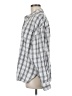 SO Checkered-gingham Silver Long Sleeve Button-Down Shirt Size M - photo 5