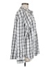 SO Checkered-gingham Silver Long Sleeve Button-Down Shirt Size M - photo 4