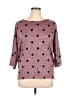 Olivia Blu Polka Dots Pink Pullover Sweater Size 1X - photo 1