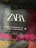 Zara Plaid Burgundy Coat Size XS - photo 6