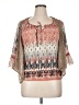 DressBarn 100% Polyester Tan 3/4 Sleeve Blouse Size L - photo 1