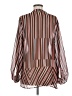 CAbi 100% Polyester Stripes Brown Long Sleeve Blouse Size M - photo 2