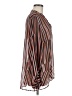 CAbi 100% Polyester Stripes Brown Long Sleeve Blouse Size M - photo 4