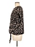 Shein 100% Polyester Animal Print Brown Short Sleeve Blouse Size 12 - photo 5