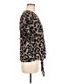 Shein 100% Polyester Animal Print Brown Short Sleeve Blouse Size 12 - photo 4