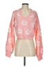 Shein 100% Acrylic Floral Pink Pullover Sweater Size 4 - photo 1