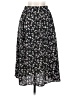 Shein 100% Polyester Floral Black Casual Skirt Size 2 - photo 1
