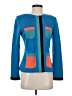 St. John Color Block Blue Cardigan Size 4 - photo 1