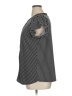 Vintage Rose Stripes Black Short Sleeve Blouse Size 1X - photo 5
