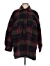 Zara Plaid Burgundy Coat Size XS - photo 1