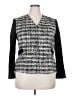Doncaster Collection Houndstooth Silver Black Vest Size 18 - photo 1
