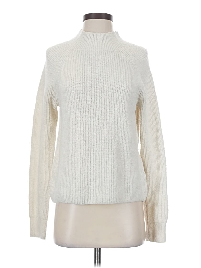 Pre-owned Halogen Turtleneck Sweater In Ivory