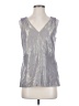 Gap Metallic Silver Sleeveless Blouse Size S - photo 1