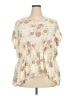 Festi Ivory Short Sleeve Blouse Size 3X Plus (3) - photo 1