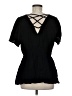 Torrid Black Short Sleeve Blouse Size Med Plus (00) - photo 2