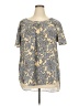 Spin 100% Polyester Gray Short Sleeve Blouse Size 3X - photo 1