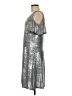 MSK Metallic Silver Cocktail Dress Size M - photo 5
