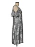 MSK Metallic Silver Cocktail Dress Size M - photo 4