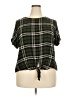 Blu Pepper 100% Rayon Green Short Sleeve Blouse Size 3X - photo 1