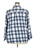 Old Navy 100% Cotton Plaid Blue 3/4 Sleeve Button-Down Shirt Size XXL - photo 2