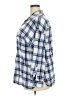 Old Navy 100% Cotton Plaid Blue 3/4 Sleeve Button-Down Shirt Size XXL - photo 5