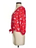 Veronica M. 100% Rayon Red 3/4 Sleeve Blouse Size XS - photo 5