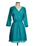 BCBGeneration 100% Polyester Solid Teal Casual Dress Size S - photo 1