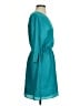 BCBGeneration 100% Polyester Solid Teal Casual Dress Size S - photo 4