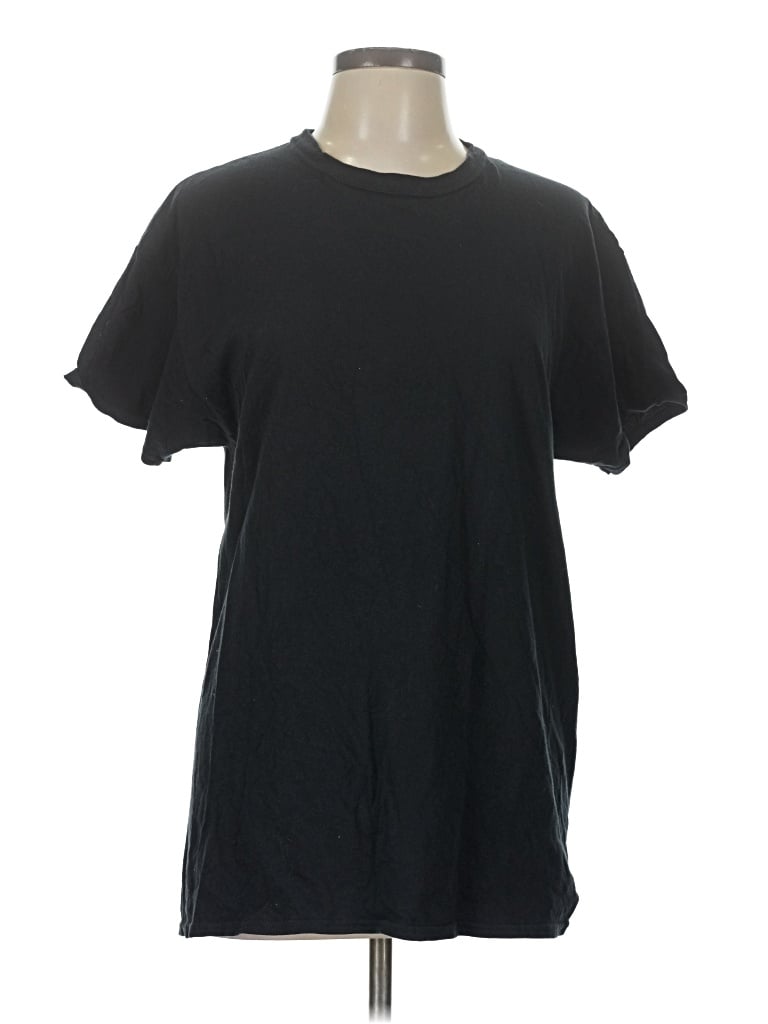 Pre-owned Hanes Short Sleeve T-shirt In Black