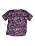 Lularoe 100% Polyester Hearts Purple Short Sleeve Blouse Size 10 - 12 - photo 2