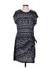 Nicole Miller Print Blue Casual Dress Size L - photo 1