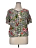 Signature Studio 100% Rayon Green Short Sleeve Blouse Size XL - photo 1