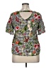 Signature Studio 100% Rayon Green Short Sleeve Blouse Size XL - photo 2