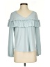 Kaari Blue Teal Long Sleeve Blouse Size S - photo 1