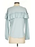 Kaari Blue Teal Long Sleeve Blouse Size S - photo 2
