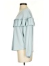 Kaari Blue Teal Long Sleeve Blouse Size S - photo 5