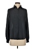 Max Studio 100% Polyester Houndstooth Black Blue Long Sleeve Blouse Size S (estimated) - photo 1