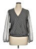 Mi ami 100% Polyester Gray Long Sleeve Blouse Size XL - photo 1